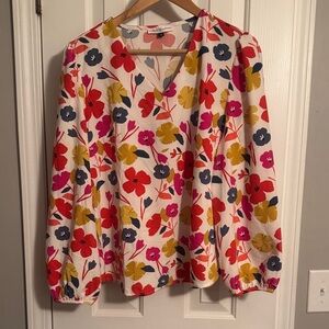 Floral V-Neck Blouse